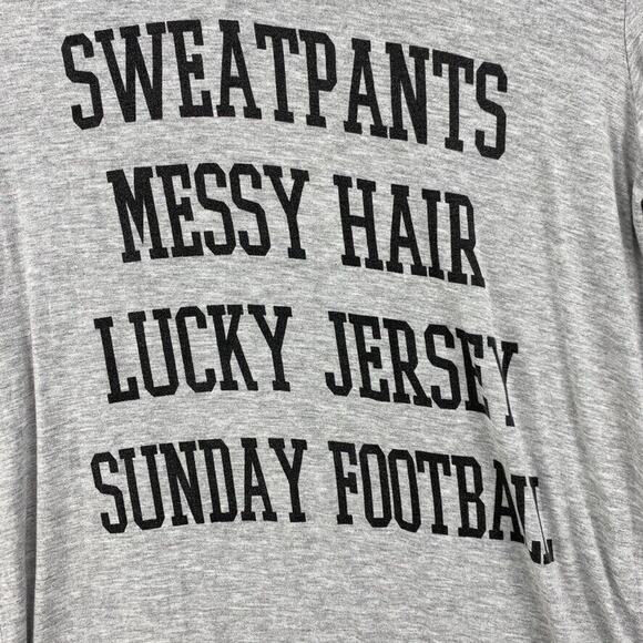 Twine & Stark Shirt Womens Medium Gray Tee Short Sleeve Football #Go Team - Picture 4 of 9